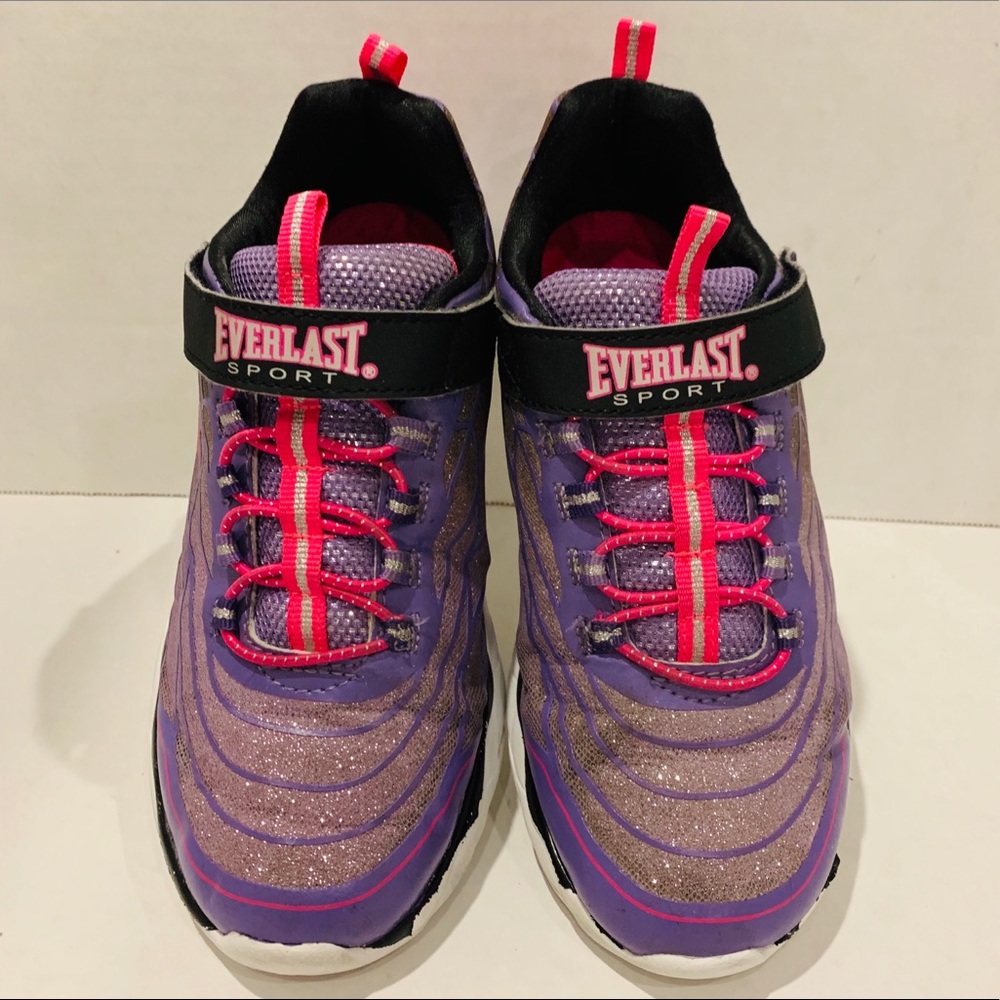 “EVERLAST” Girls,Sz 4,Shimmery Grey&Purple Sneaker